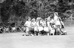 girls huddling during game